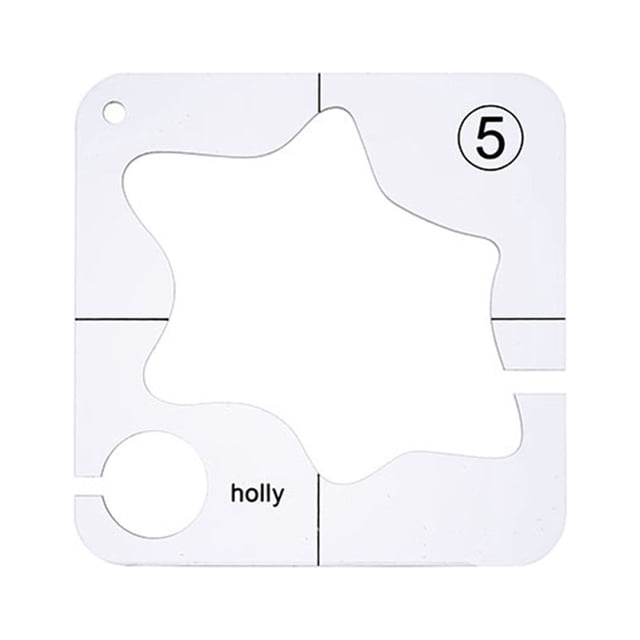 EGNMCR Règle de Patchwork en Acrylique Bricolage Couture Kit de Couture Ajouré de Forme Spéciale Gabarit de Patchwork Règle de Patchwork Couture