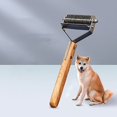 thumbnail image 2 of HHBEAUTY Pet Dematting Comb for Dogs and Cats with Wood Handle, Deshedding Undercoat Rake for Dogs with Stainless Steel Blades, Dog Comb for Detangling Thinning and Shedding, All Hair Types, 2 of 6