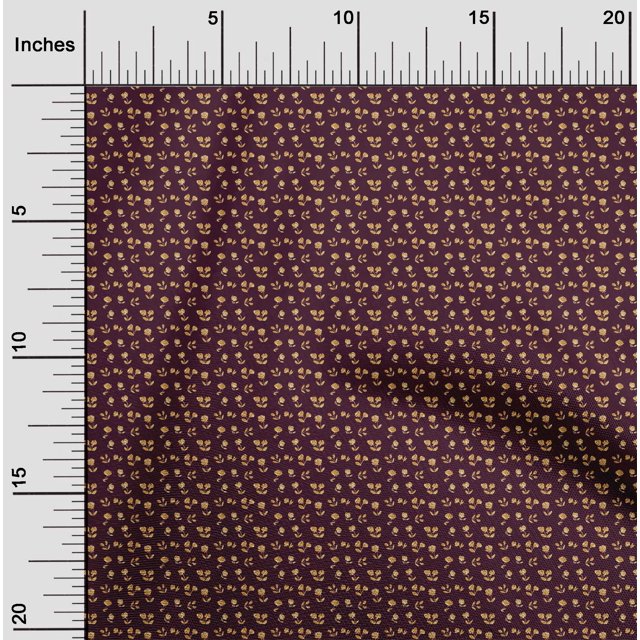 oneOone Polyester Lycra Fabric Leaves & Flower Floral Print Fabric BTY 56 Inch Wide