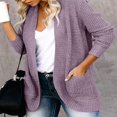thumbnail image 1 of MesaSe Womens Long Sleeve Open Front Waffle Chunky Knit Cardigan Sweater Outwear, 1 of 5