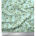 thumbnail image 1 of Soimoi Green Poly Georgette Fabric Leaf Leaves Print Fabric by the Yard 42 Inch Wide, 1 of 3