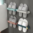 thumbnail image 3 of 4 Pcs Wall Mounted Shoe Rack Space Saving Bathroom Organizer Multi Layer, 3 of 7
