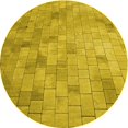 thumbnail image 1 of Ahgly Company Tapis de Zone Rond d'Intérieur Lavable à la Machine, Transitionnel, Brun « Dark Golden Rod », 5 Pieds Rond, 1 of 7