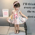 thumbnail image 4 of Enfants Bébé Filles Princesse Robe Tenue Floral Imprimé Pull T-Shirt Jupe Bowknot Decor Vêtements, 4 of 5