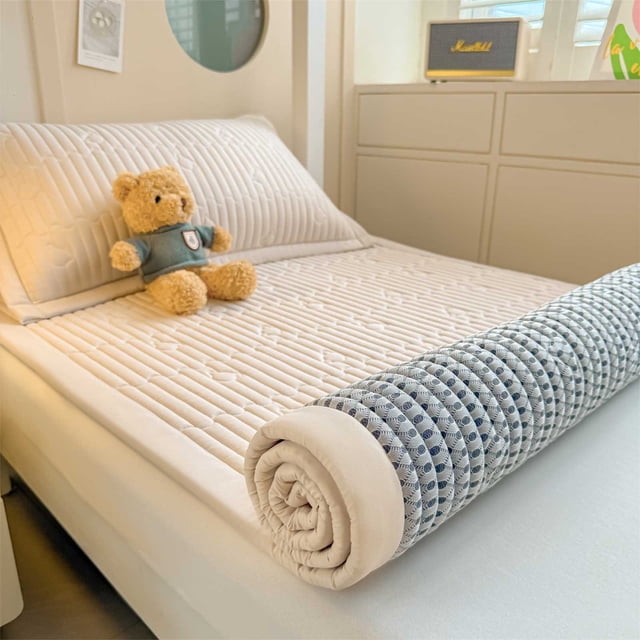 Birdeem Mattress Pad,Extra Thick Mattress Topper with Non-Slip Bottom,Breathable and Machine Washable Design,Soft Polyester Fiber Fill for Enhanced Support,Foldable for Easy Storage,Size 35 X 79"