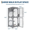 thumbnail image 3 of Wooden Outdoor Catio Enclosure with Wheels – Modular Cat Patio House, Weather-Resistant, 3 of 7