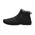 thumbnail image 1 of Bottes d'Hiver pour Hommes à Fermeture Éclair Simplicité Doublure en Molleton Peluche Confortable Imperméables Antidérapantes Plein Air Randonnée Bottillons à la Cheville Couleur Unie Hiver Chaudes Décontractées à Fermeture Éclair Bottes Courtes, 1 of 9