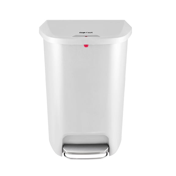 The Step N' Sort Grande poubelle en plastique de 50 L avec pédale en acier