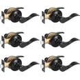 thumbnail image 1 of Passage Door Lock Lever Handle for Hallway and Closet Keyless Satin Nickel Interior Door Locksets, 1 of 7