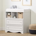 thumbnail image 1 of South Shore Savannah Changing Table with Drawers and Open Storage, in Pure White, 1 of 14