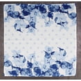 thumbnail image 2 of Vargottam Collection de Luxe Linge de Table Décor Serviette en Coton Tissu Imprimé Serviettes Réutilisables Ensemble de 6, 20 X 20 - Fleurs Bleues Aquarelle, 2 of 6