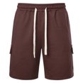 thumbnail image 5 of FcBaudy Mens Shorts, Shorts Men, Half Shorts Pants Man Fashion Leisure Solid Color Multiple Pockets Draw Rope Five Quarter Pants Men Polyester Blouse And Pants, 5 of 5