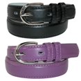thumbnail image 1 of CTM® Ceinture Habillée en Cuir de Base pour Enfant (Lot de 2 Couleurs), 1 of 3