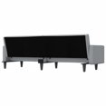 thumbnail image 4 of vidaXL Sofa Bed with Cushions Light Grey Fabric, 4 of 5