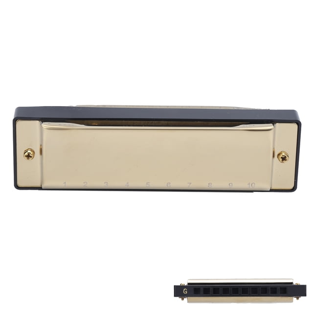 G Key Harmonica, Playing Harmonica ABS+metal 10 Hole Harmonica For Professional For Beginner Red,Gold,Silver