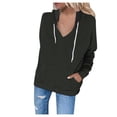 thumbnail image 1 of RKSTN Womens Sweatshirt Fashion Casual Slim Zipper Hoodie Solid Color Drawstring Fit Soft Tops with Pockets, 1 of 6