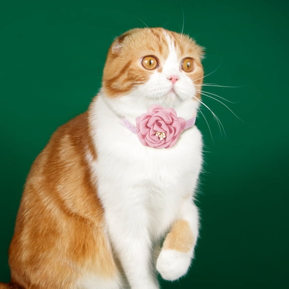REK Cat Collars Cute Charm Gentleman Cat Collars Camellia Collars Pet Cat Supplies
