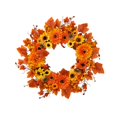 thumbnail image 4 of Autumn Thanksgiving Wreath 18inch Door Wreath Versatile Artificial Maple Leaves, 4 of 9