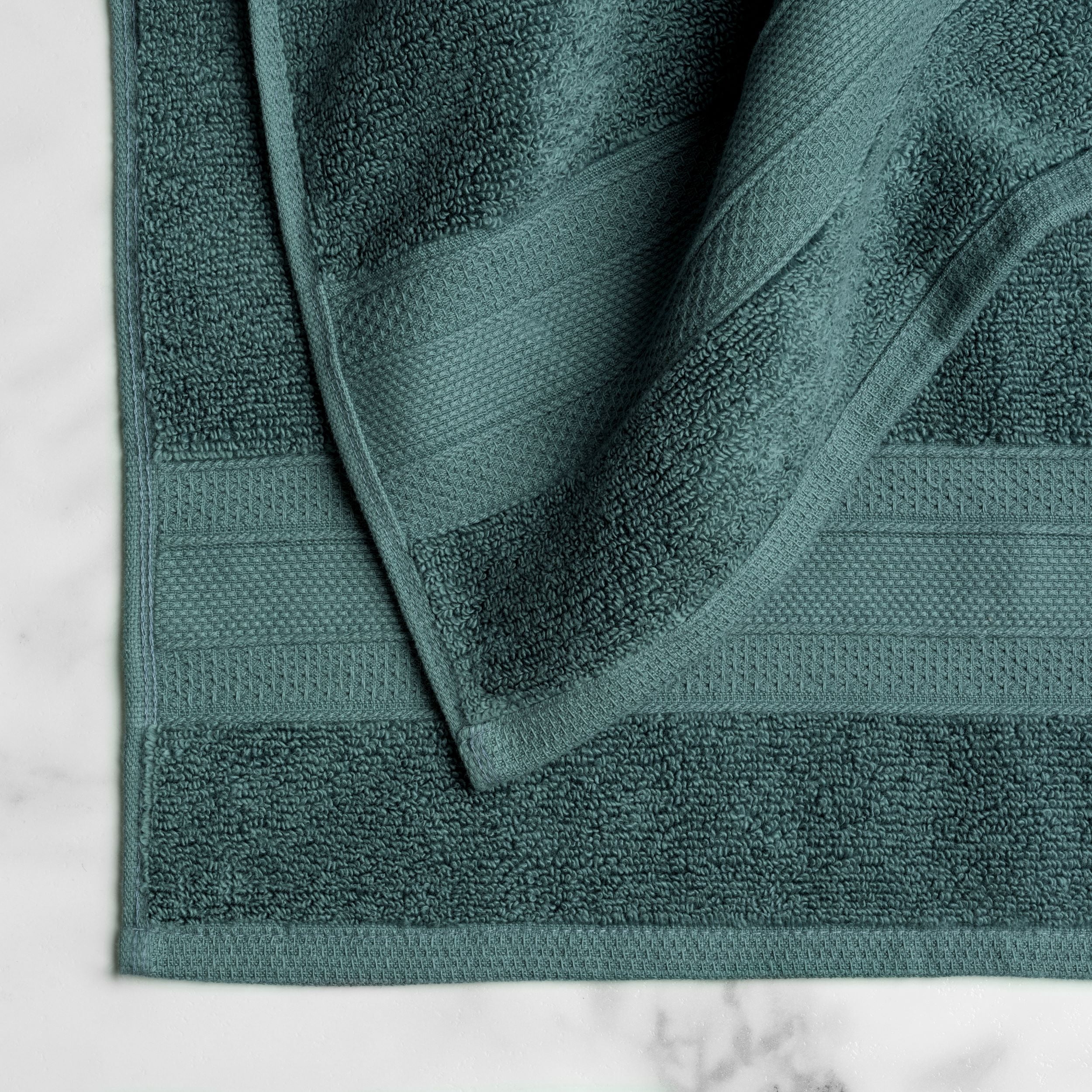 hometrends Solid 100% Cotton Washcloth, 1 Piece, 550 GSM, Highly Absorbent & Soft Bathroom Light Teal