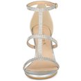 thumbnail image 2 of BLISSFUL STEP Sandales à Talons Hauts Stilettos pour Femmes avec Bride à la Cheville Ornée de Strass, 2 of 7