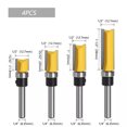 thumbnail image 2 of 4Pcs Professional Grade Router Bits Kit 1/4" Shank, Clean Surface, Brisk Operation for Detailed Woodworking, 2 of 9