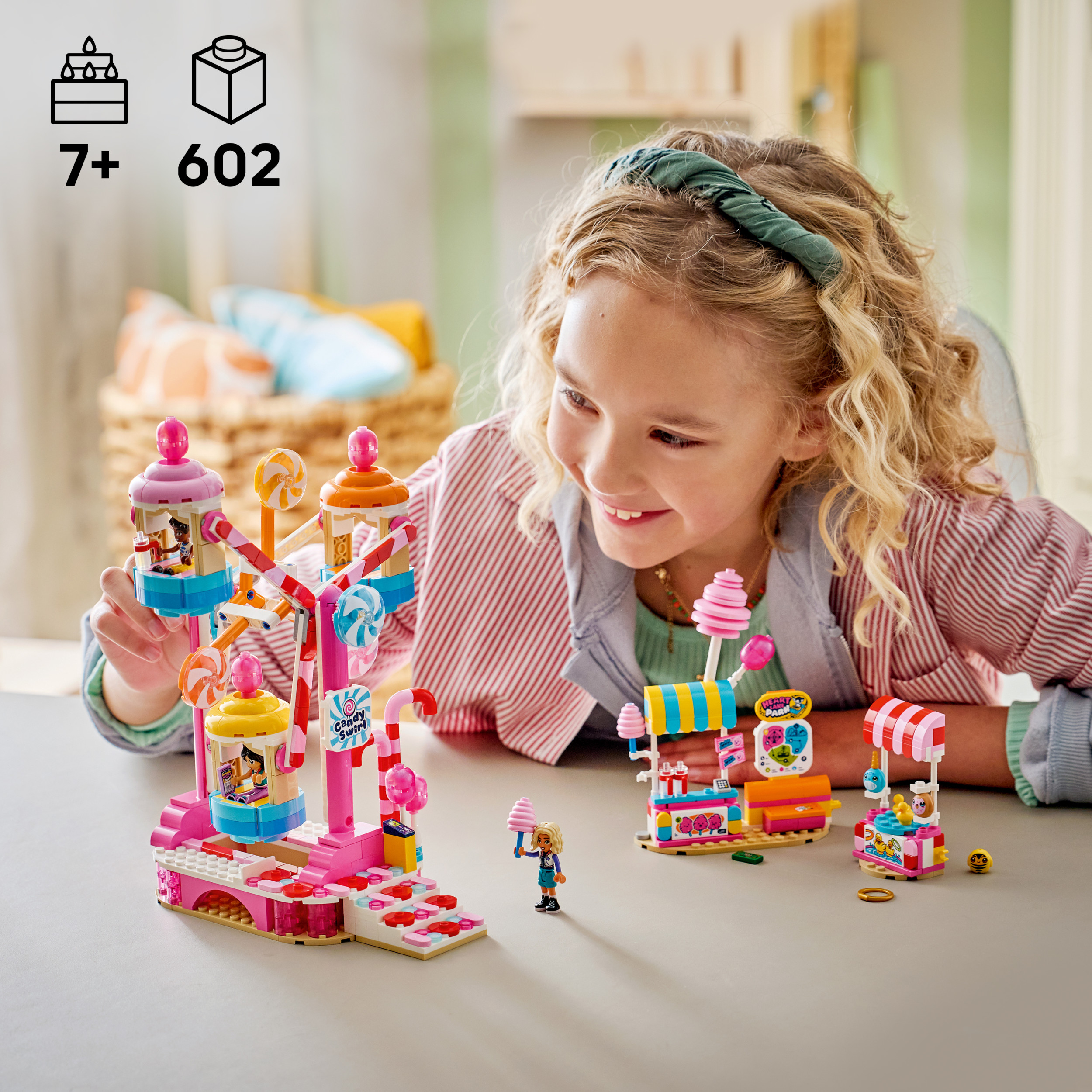 LEGO Friends Candy & Cupcake Ferris Wheel - Building Toy for Girls & Boys, Ages 7+ - Toy Figures & Playset for Kids - Includes 3 Minidolls - Gift for Birthdays - 42700