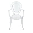 thumbnail image 4 of Heavenly Collection Clear Plastic Arm Chair Set of 6 for Dining Area, 4 of 9