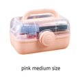 thumbnail image 3 of Wweixi Pill Case Capacity 2-layers Drawer Family Loaded Emergency First Aid Kit Organizer Multi-functional Plastic Container Home Pink Medium, 3 of 6