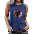 thumbnail image 2 of EQWLJWE Débardeurs Sans Manches pour Femmes Débardeurs d'Été pour Femmes Femmes Col Rond Imprimé Décontracté Ample Hauts Chandail Sans Manches T-shirt, 2 of 6
