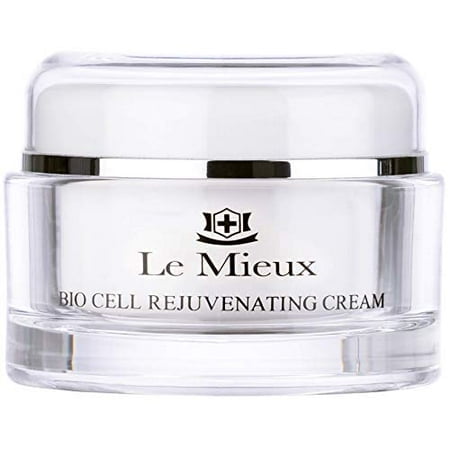 Le Mieux Bio Cell Rejuvenating Cream - Triple Peptide Facial Moisturizer with Hyaluronic Acid, Squalane & Rose Hip, Night & Day Cream for Face & Neck, No Parabens or Sulfates (1.75 oz / 52 m