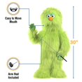 thumbnail image 3 of 30" Green Monster Puppet, Full Body Ventriloquist Style Puppet, 3 of 6