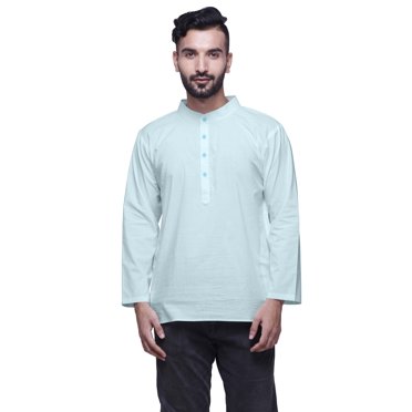 Atasi Indian Short Kurta For Boys Chinese Collar Button Down Casual Clothing
