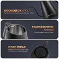 thumbnail image 4 of Elite Gourmet EKT3001 1L Digital Water Kettle, 304 Stainless Steel Interior, Programmed Temperatures, Keep Warm Function, Cordless, 360&deg; Base, Au, 4 of 6