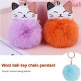 thumbnail image 4 of Fuzzy Ball Keychain Supple Comfortable Lovely Key Rings Adorable Practical Key Chains Women for Children Adults Elderly Students Light Green 7cm, 4 of 7