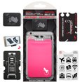 thumbnail image 4 of Gecko Travel Tech Phone Wallet - Stick On Card Holder Wallet for Cell Phones - Adhesive Card Pocket - PINK WHITE, 4 of 6