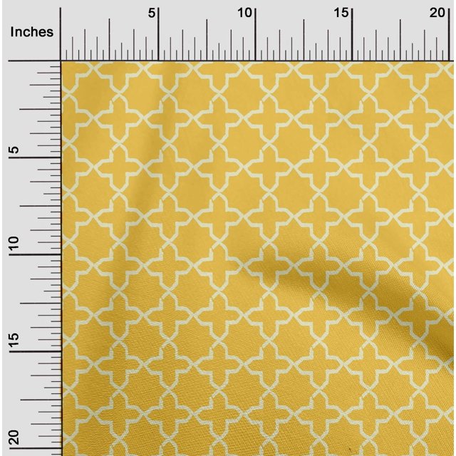 oneOone Cotton Flex Fabric Quatrefoil Block Fabric Prints By Yard 40 Inch Wide