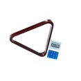 thumbnail image 3 of QualitChoice Table de Billard Triangle Porte-Balles Bois Noir Jeu de Table Maison pour Intérieur Marron 33cm, 3 of 6