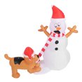 thumbnail image 3 of 3.6ft Inflatable Christmas Snowman with Dog, White LED Lights IP44 Water Resistant Inflatable Snowman Bite Dog Christmas Inflatables Outdoor Decorations for Garden Yard Decorations, 3 of 7