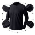 thumbnail image 4 of AherBiu Plus Size Men's Long Sleeve Shirts Crewneck Quick Drying Lightweight Athletic Tees Running Workout Active Pullover Tops, 4 of 7