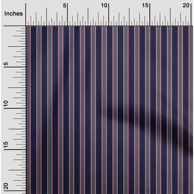 oneOone Organic Cotton Voile Fabric Shadow Stripe Print Fabric BTY 42 Inch Wide