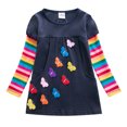 thumbnail image 1 of Robes T-Shirt à Manches Courtes à Rayures pour Petites Filles, 1 of 5