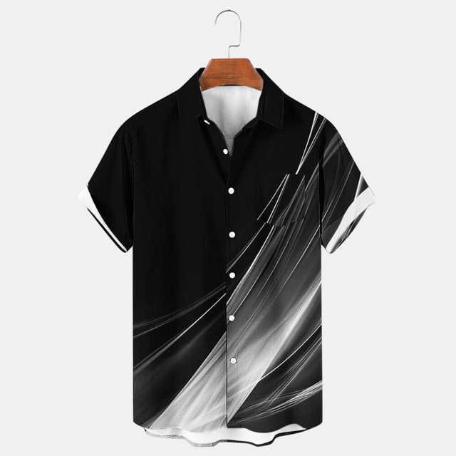 Styesk T-Shirts pour Hommes Col Rabattu Fluide Léger Manches Courtes Cardigan Boutonné Haut Chemise Manches Courtes Col Rabattu Haut Chemise