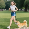 thumbnail image 2 of TIELUTT Pet Running Traction Sports Rope Set Reflective Night Running Sports Waist Bag Double Clip Dog Leash Thin Long Dog Leash Dog Leash Y Dog Leash Training Leashes for Dogs, 2 of 4