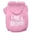 thumbnail image 1 of Like A Boss Screen Print Pet Hoodies Light Pink Size Sm (10), 1 of 1