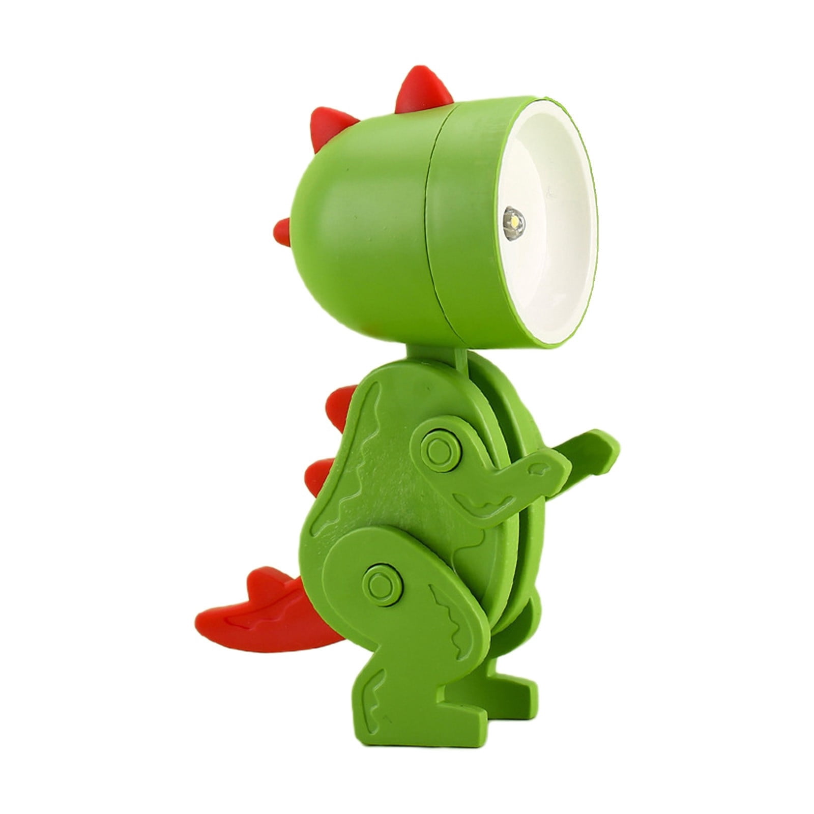 Led Night Light Battery Operated, Mini Dinosaur Shaped Adjustable Night Light with 3 Extra Button Cell Batteries for Kids Bedroom Desk