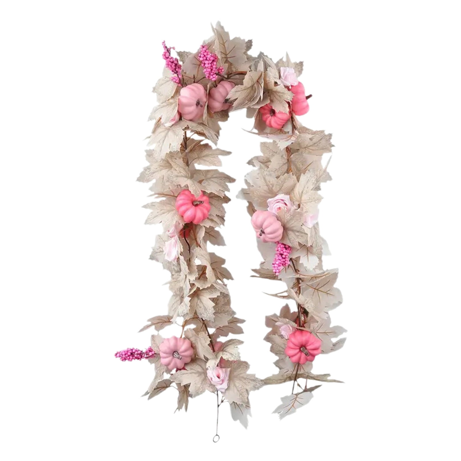 White Pumpkin Decor,Simulation White Maple Leaf Pumpkin Rattan Thanksgiving White Maple Leaf Simulation Rattan