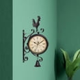 thumbnail image 1 of Elodie Double Sided Wall Porch Wall Hanging Clock Home Decor Outdoor Two Faces Round Roman Numerals, 1 of 7