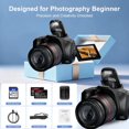 thumbnail image 1 of 4K Digital Camera WiFi Digital Video Camera Camcorder 64MP 3.0 Inch IPS Screen 12X Optical Zoom Auto/Manual Focus Built-in Flash Battery Electronic Stabilization with Strap for Vlogging, 1 of 6