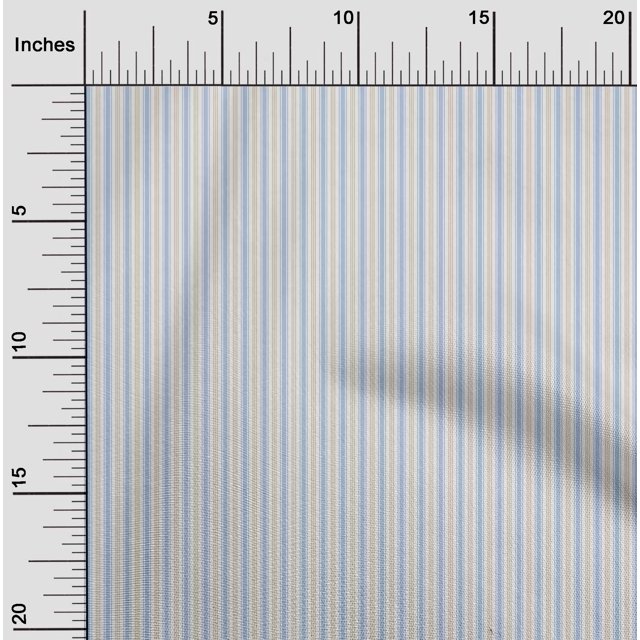 oneOone Silk Tabby Fabric Multicolor Stripe Printed Fabric 1 Yard 42 Inch Wide