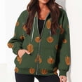 thumbnail image 4 of Chandails à Capuche Zippés pour Femmes Rabais de 50 % en Liquidation Blouse Imprimée Mode Hauts à Manches Longues Chandail Poches à Capuche, 4 of 9